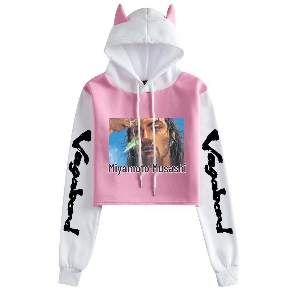 Miyamoto Musashi Anime Color Block Hoodie - Plus Velvet Sweatshirt