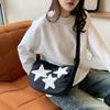 Sac Hobo Femme Motifs Étoiles Sac Bandoulière Mignon Sac Cabas Étoilé Sac à Main Épaule pour Filles Étudiant Voyage Rue Courses Quotidiennes