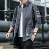 Men's Summer Loose Seven Quarter Sleeved Shirt Solid Color Casual Thin Button Top