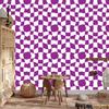 Wallpaper Free Checkerboard Purple and White, Purple Background 50x1000