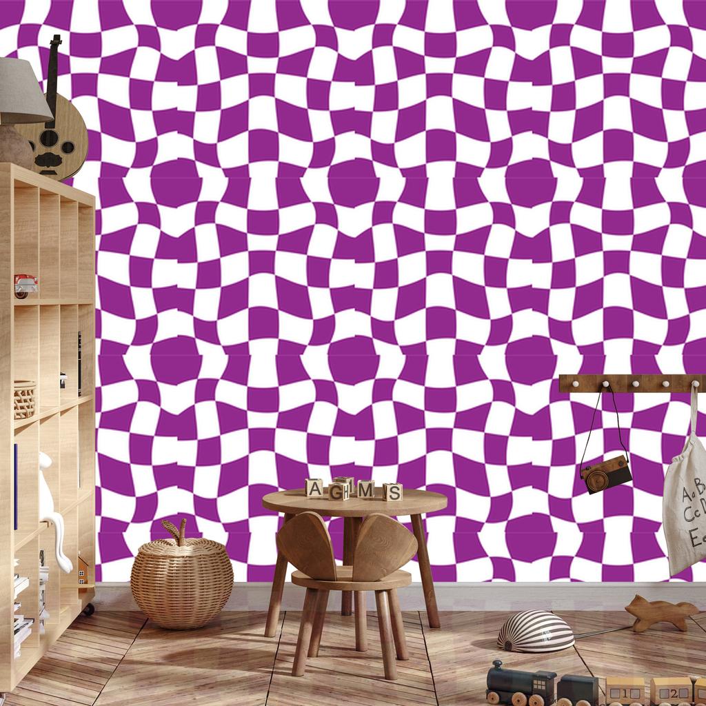 Wallpaper Free Checkerboard Purple and White, Purple Background 50x1000