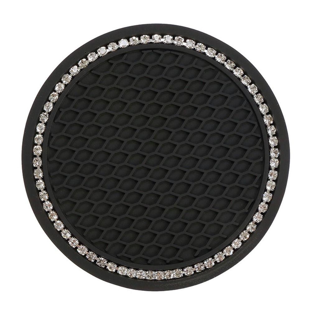 10 PCS Round Drink Pad Rhinestone Anti-slip Mat Universal Cup Holder  Automotive