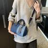 Patchwork Colorblock Mini Handbags For Women Denim Shoulder Cross Body Bags Casual Street Small Bost Bag 2026 Designer Purses