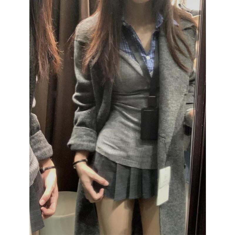 American Pure Lust Bottoming Shirt for Women In Autumn and Winter Slim Waist and Sweet Girl's Upper