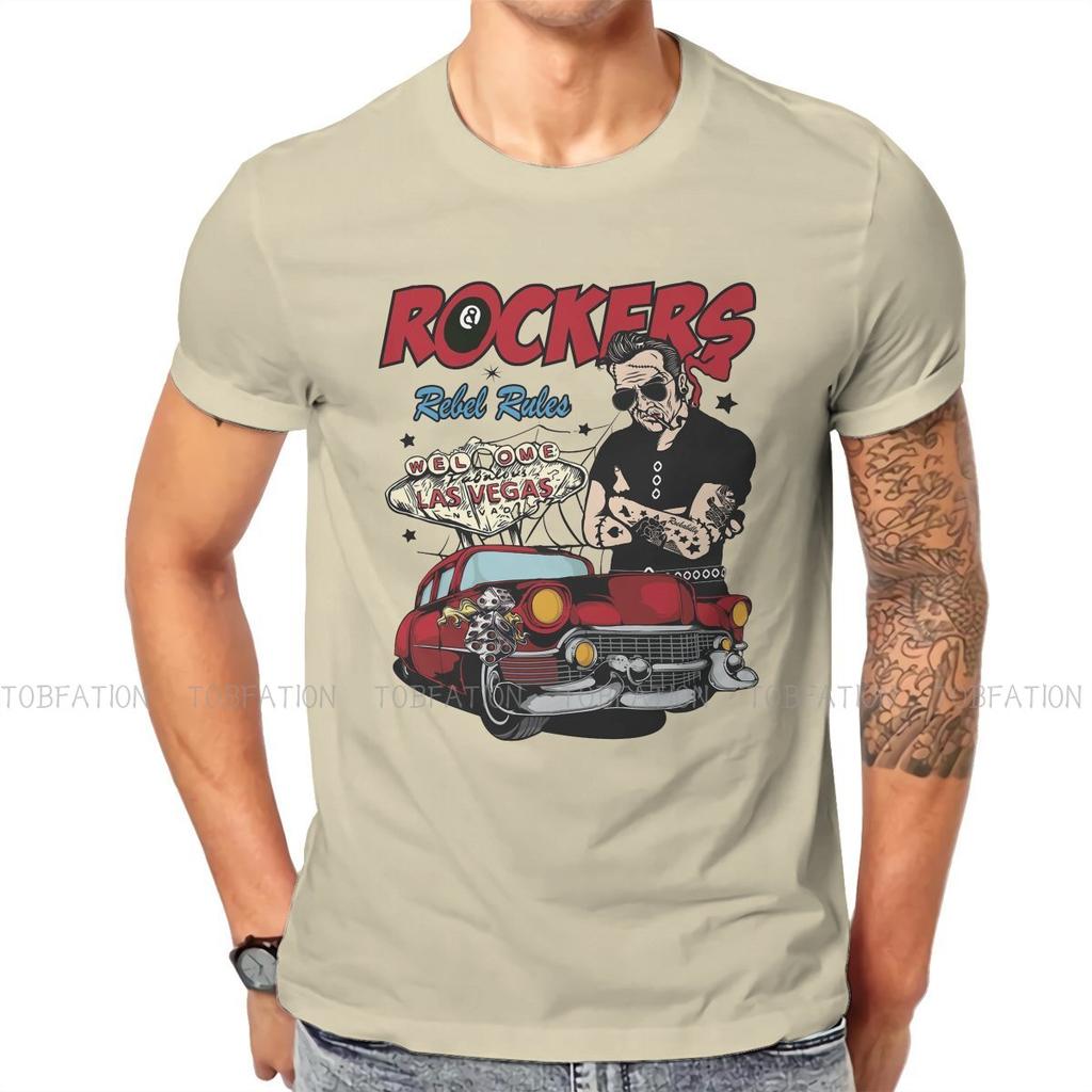 ZX 50s Rockabilly Sock Hop Rock and Roll Vintage Doo Wop 60s Rocker T Shirt Grunge High Quality Tshirt Oversized ONeck Men Clothes