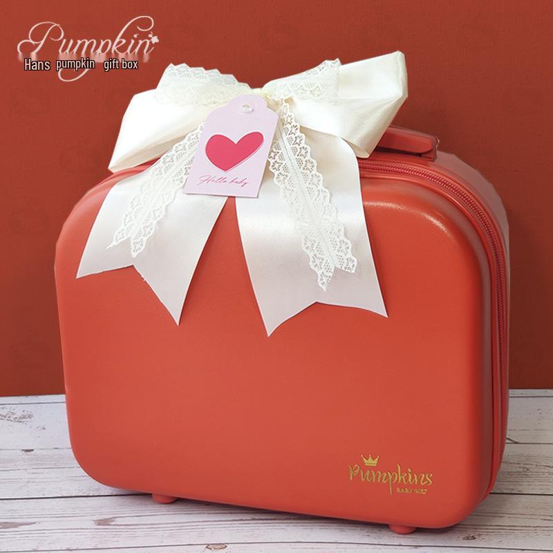 Red Heart Baby Gift Box: Festive Blessing for Newborns and Little Princesses - First Birthday, Hundred Days Celebration