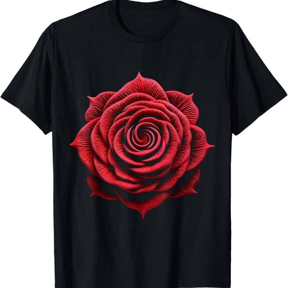 

Rose Lover Art Flower Illustration Graphic Motif Rose T-Shirt S