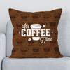 Coffee Time Covers for Bed Pillows Fall Decor Pillowcase Duplex Printing Cushion Cover  Short Plush Pillow Hugs Decorative