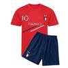 Children's Football Kit - NPZ - France Style - 12-14 Years - Red - Long-sleeved Jersey & Blue Shorts