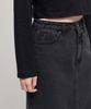 MUSINSA STANDARD WOMAN Women'S Denim Midi Skirt [Washed Black]
