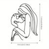 1 PC Couple Kissing LOVE Feeling Minimalisty Metal Wall Art - Modern Home Decor for Bedroom, Living Room, or Bathroom.