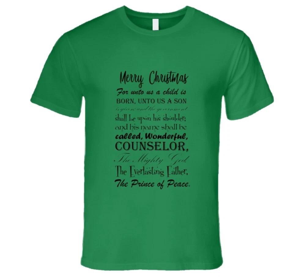 Merry Christmas The Names Of Jesus Premium Prince Of Peace Wonderful Counselor T 2XL