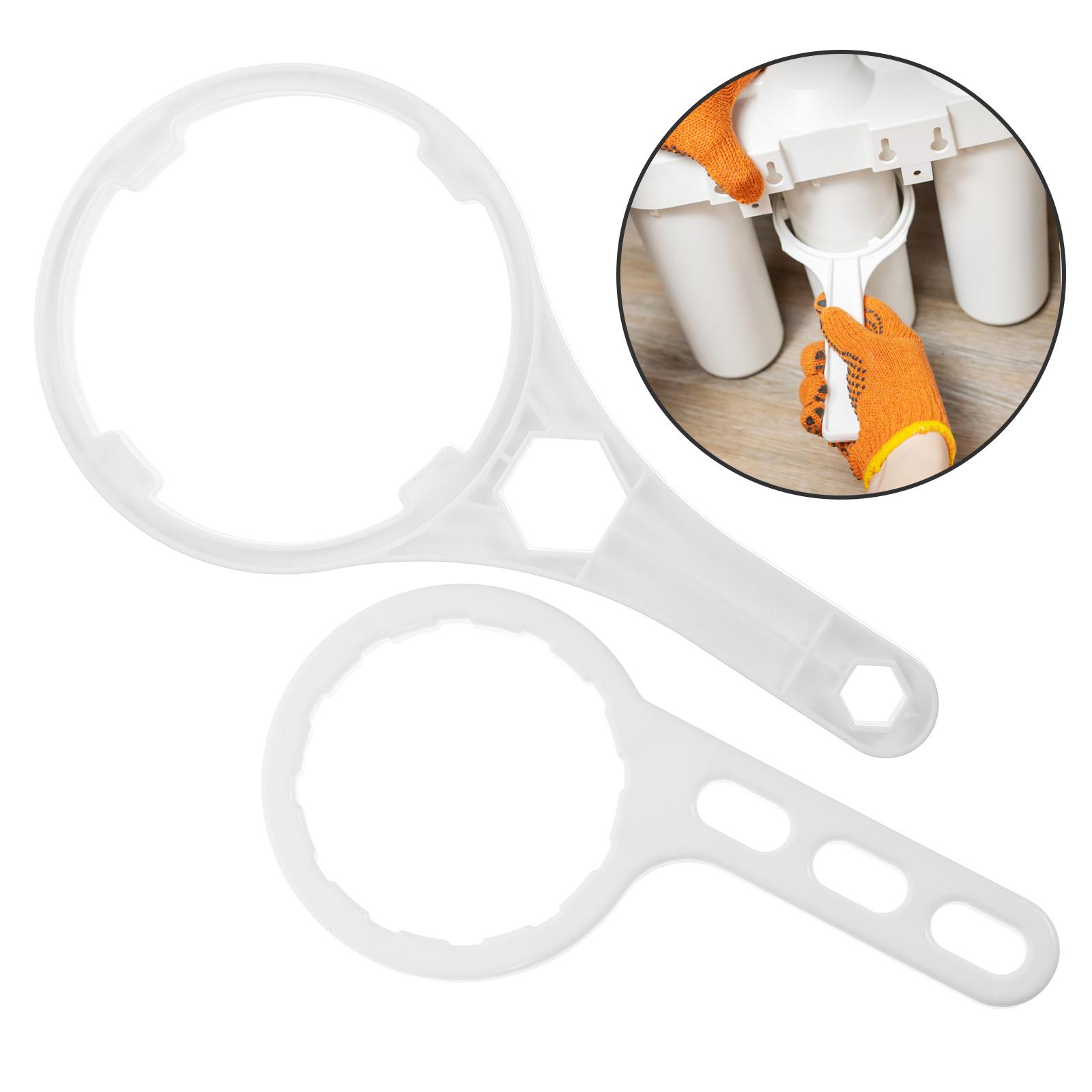 

Ключ для бутылок Фильтр для воды Передняя мембрана Ключ для пластикового корпуса Канистра Обратный для 23.00X12.50X1.00CM белый