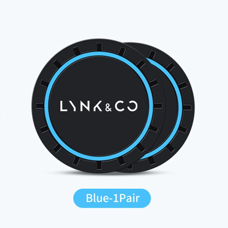 

2PCS Car Coaster Silicone Water Cup Slot Non-Slip Mat PVC Pads For LYNK&CO 01 02 03+ 05 06 09 PHEV 09 MHEV