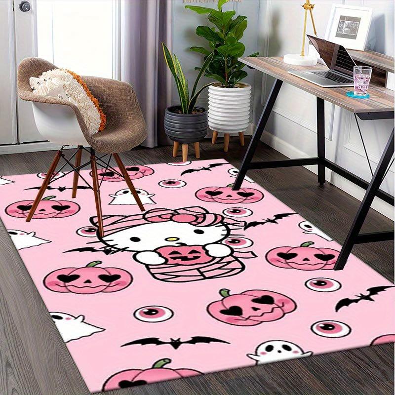1 Stück Sanrio Hello Kitty Meerjungfrau Aufdruck Büroteppich Rechteckiger Teppich Unter dem Tisch, Perfekte Raumdekoration für Wohnzimmer, Schlafzimmer, Küche, Rutschfester Boden