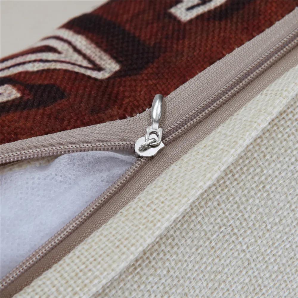 45x45cm Vintage Beer Printed Cushion Cover Bar Coffee Shop Wine Party Sofa Chair Decor Cotton Linen Pillow Case