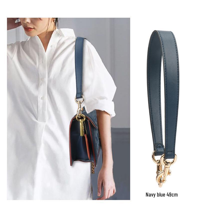 Black PU Handbag Replacement Strap: Women's Underarm Bag, Short Single Shoulder Handle, Trendy Plain Design