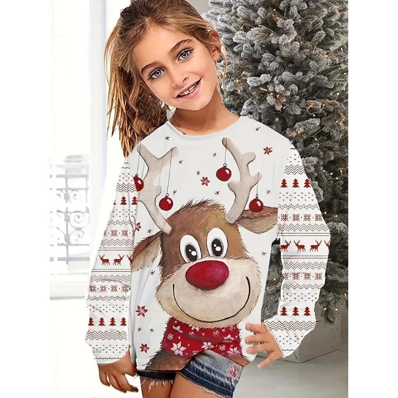 Children's Sweatshirt Autumn New Style Loose and Western Style Children's Spring and Autumn Cartoon Round Neck Sweatshirt RA02