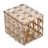 European Style Crystal Storage Box Crystal Jewelry Trinket Box Square Earrings Rings Organizer for Gift Giving Home