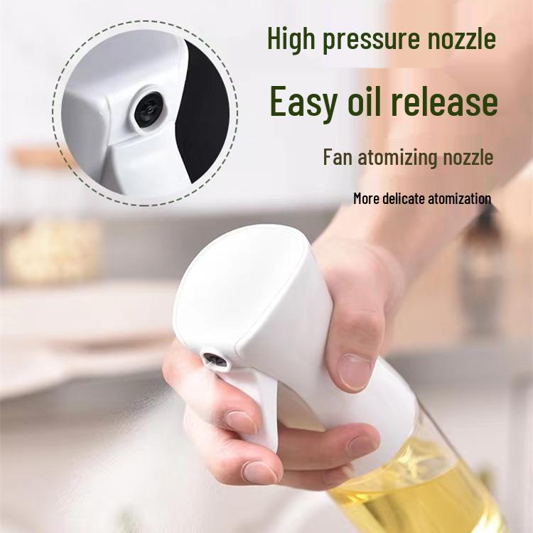 Glass Oil Sprayer Bottle for Kitchen, BBQ, and Air Fryer - Food Grade Oil Storage and Press Can