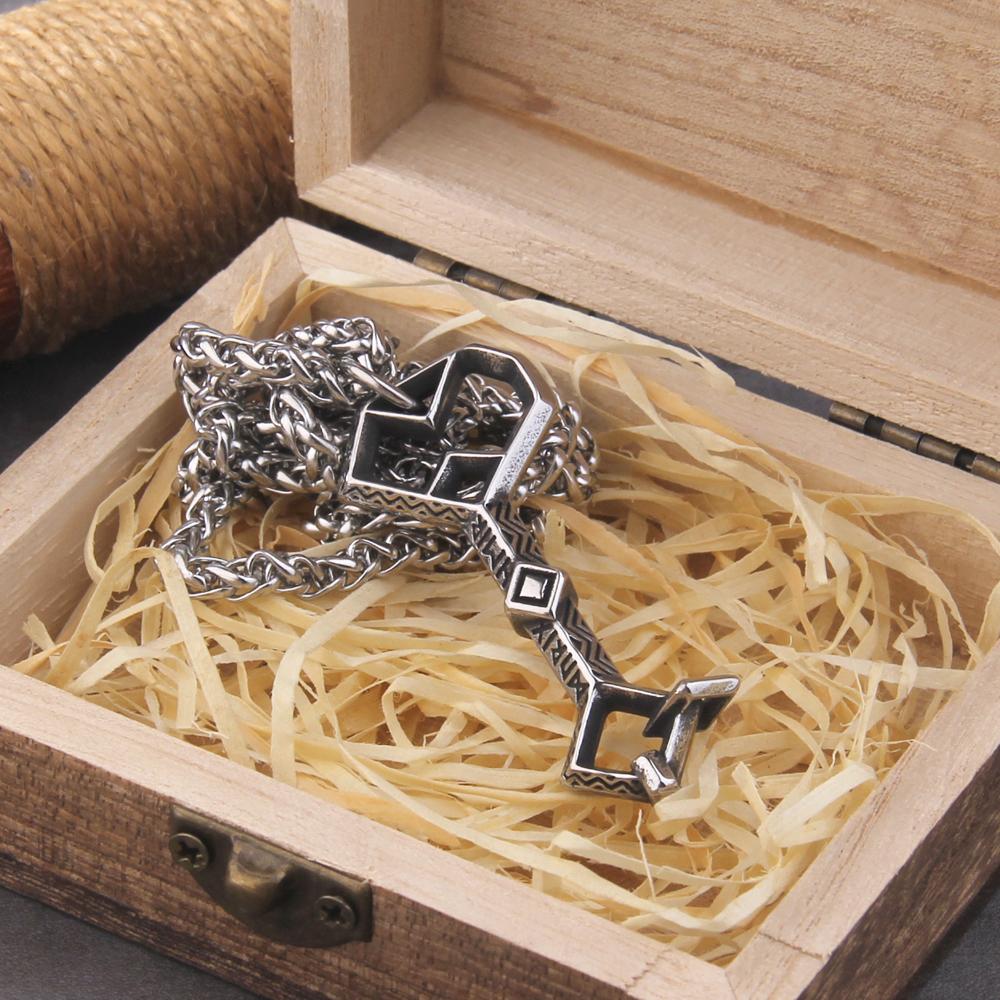 

Новая цепочка-кулон с ключом Торина из Эребора из нержавеющей стали 316L для мужчин, модное ювелирное изделие, подарок с коробкой with box&70cm серебряный