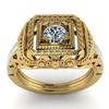 Chenrui Inlaid Rhinestone Cross Gold Ring - European & American Style Jewelry