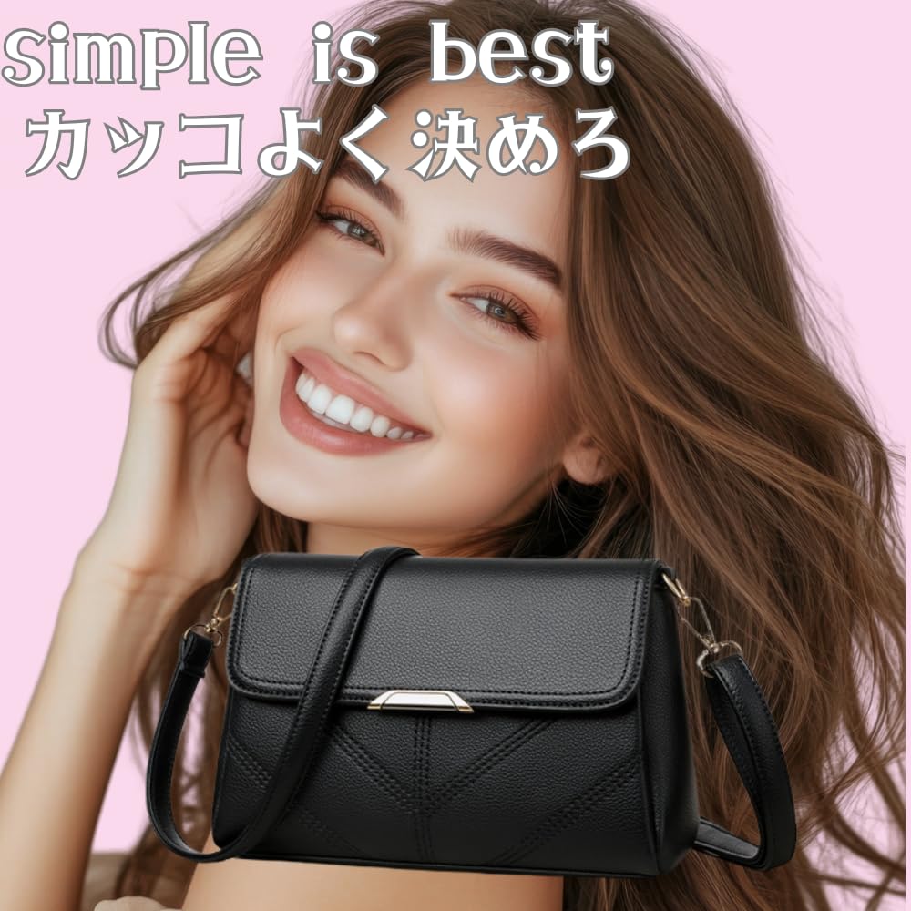 ORIJIRI Women's Small Shoulder Bag, Wallet, Cute Handbag, PU Leather, 3-Way Mini Shoulder Bag