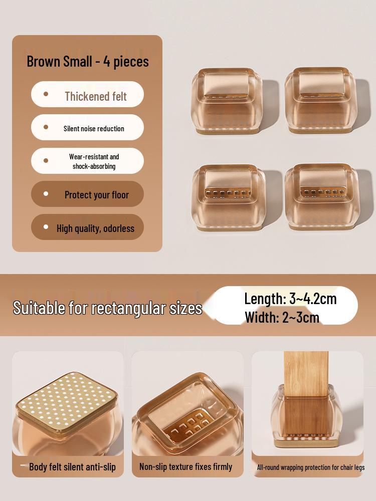 Anti-Slip Silicone Table & Chair Leg Pads - Wear-Resistant Protection for Dining Furniture