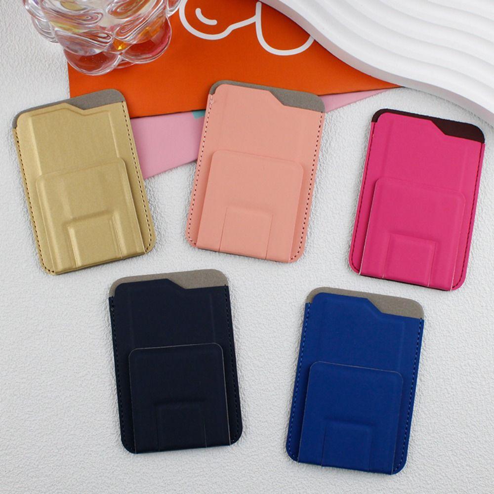 

Card Case Phone Holder Anti-Slip Stick-on Phone Stand Cell Phone Card Holder Bracket Standing синий