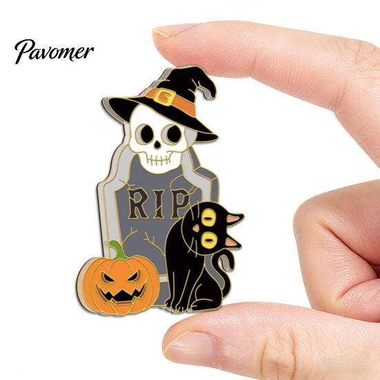 Funny Holiday Gift for Kids 6 Pcs Halloween Refrigerator Magnets, Grim Reaper Pumpkin Skull Ghost Magnetic Note Holders Iron Doors Reusable