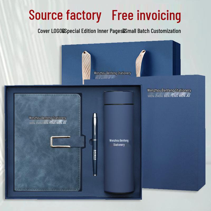 Notizbuch A5 mit individuellem Logo Geschenkset für Geschäft & Meetings