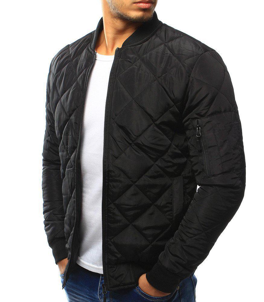 Men's Diamond Short Cotton Jacket with Stand Collar - Winter Collection
