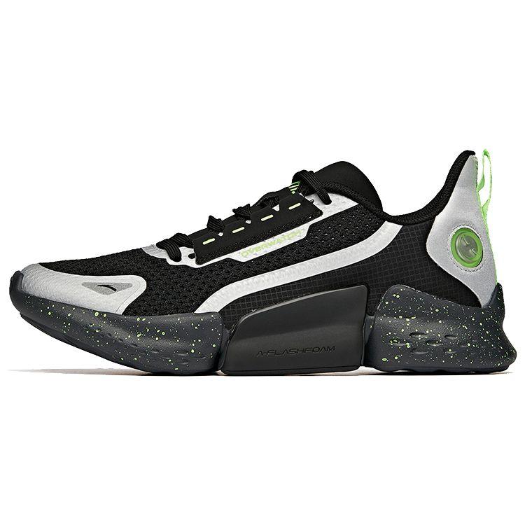 ANTA Men Retro Casual Dad Shoes Black White Neon Green 112027786-12 40