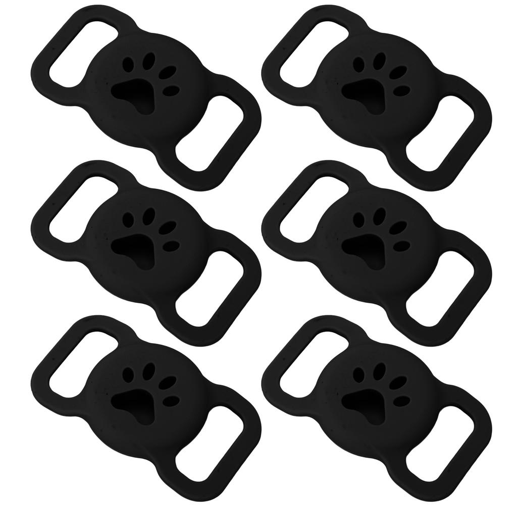 6pcs Pet Collar Holder for Airtag Silicone Anti Lost Protective Cat Collars Case for Cat Dog Pet