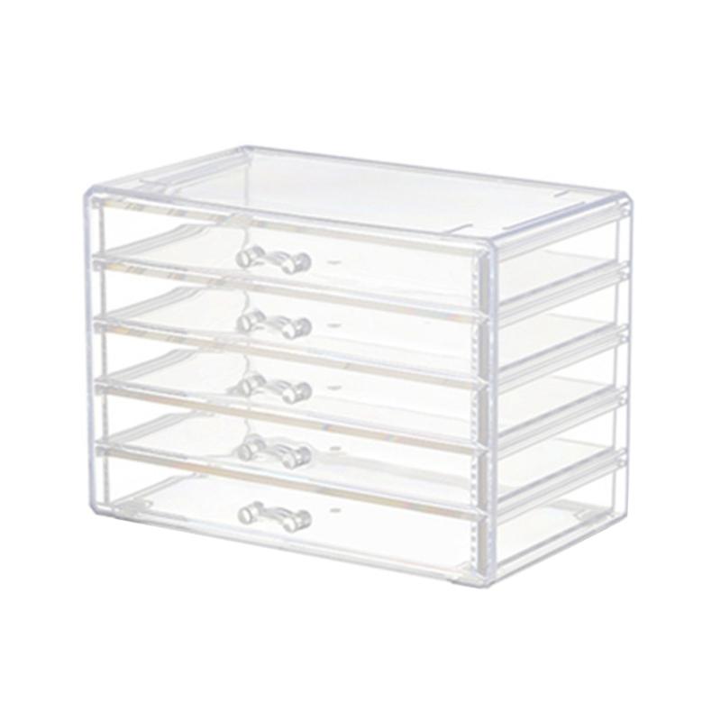 Elegant Acrylic Makeup and Jewelry Drawer Organizers Beauty Container with Multi Layer Design for Home and Vanity Use