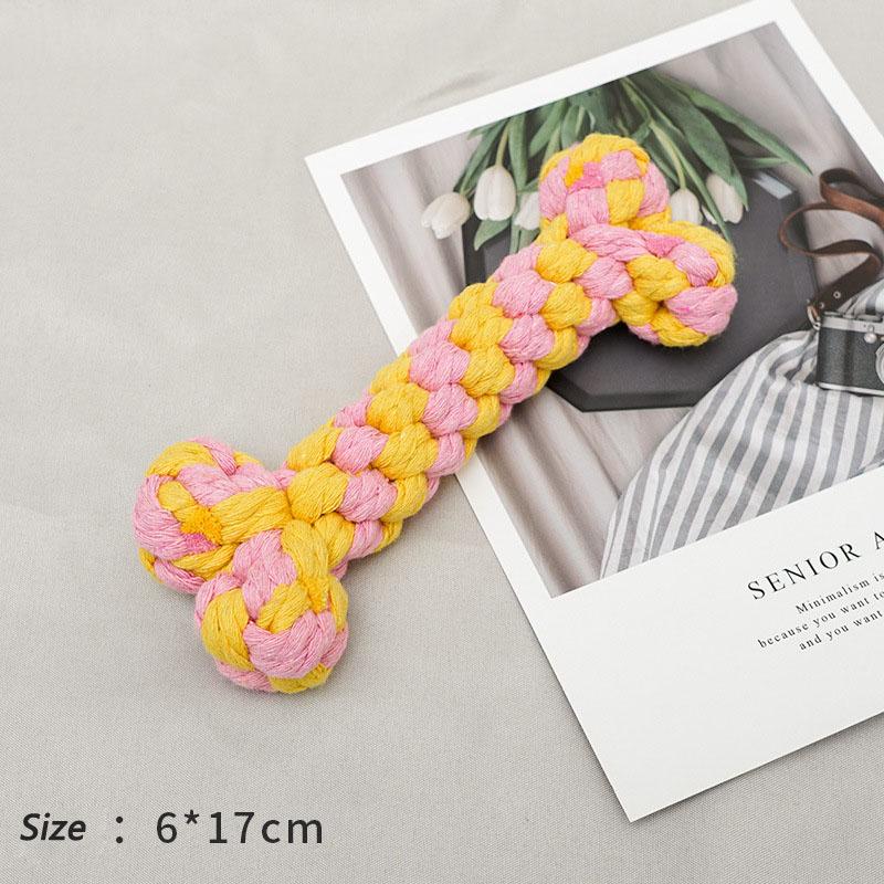 

1pcs Bite Resistant Pet Dog Chew Toys for Small Dogs Cleaning Teeth Puppy Dog Rope Knot Ball Toy Playing Animals Dogs Toys Pets 2026