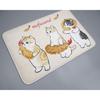 Kawai Door Mat Carpet Cute Lazy Three Cats Paw Print Pattern Non Slip Print Entryway Rug for Badroom Living Room Home Decoration