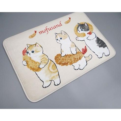 

Kawai Door Mat Carpet Cute Lazy Three Cats Paw Print Pattern Non Slip Print Entryway Rug for Badroom Living Room Home Decoration 40cm x 60cm