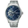 Étanche à la vie Mouvement Mécanique Automatique/Manuel Bracelet en Acier Montre Homme Cadran Bleu SARY253