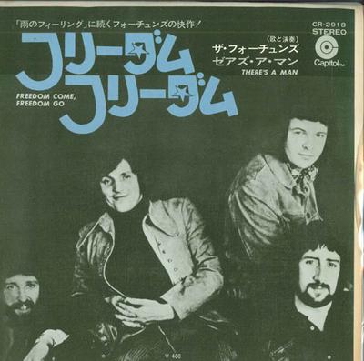 Disc de 7 inch FORTUNES - Freedom Come, Freedom Go / There's  CR2918 CAPITOL 1971 Japonia Pop Uzat