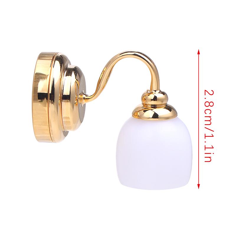 1:12 Puppenhaus Miniatur LED Halbkreis Licht Wandlampe Heimbeleuchtung Modell Dekor Spielzeug Puppenhaus Zubehör