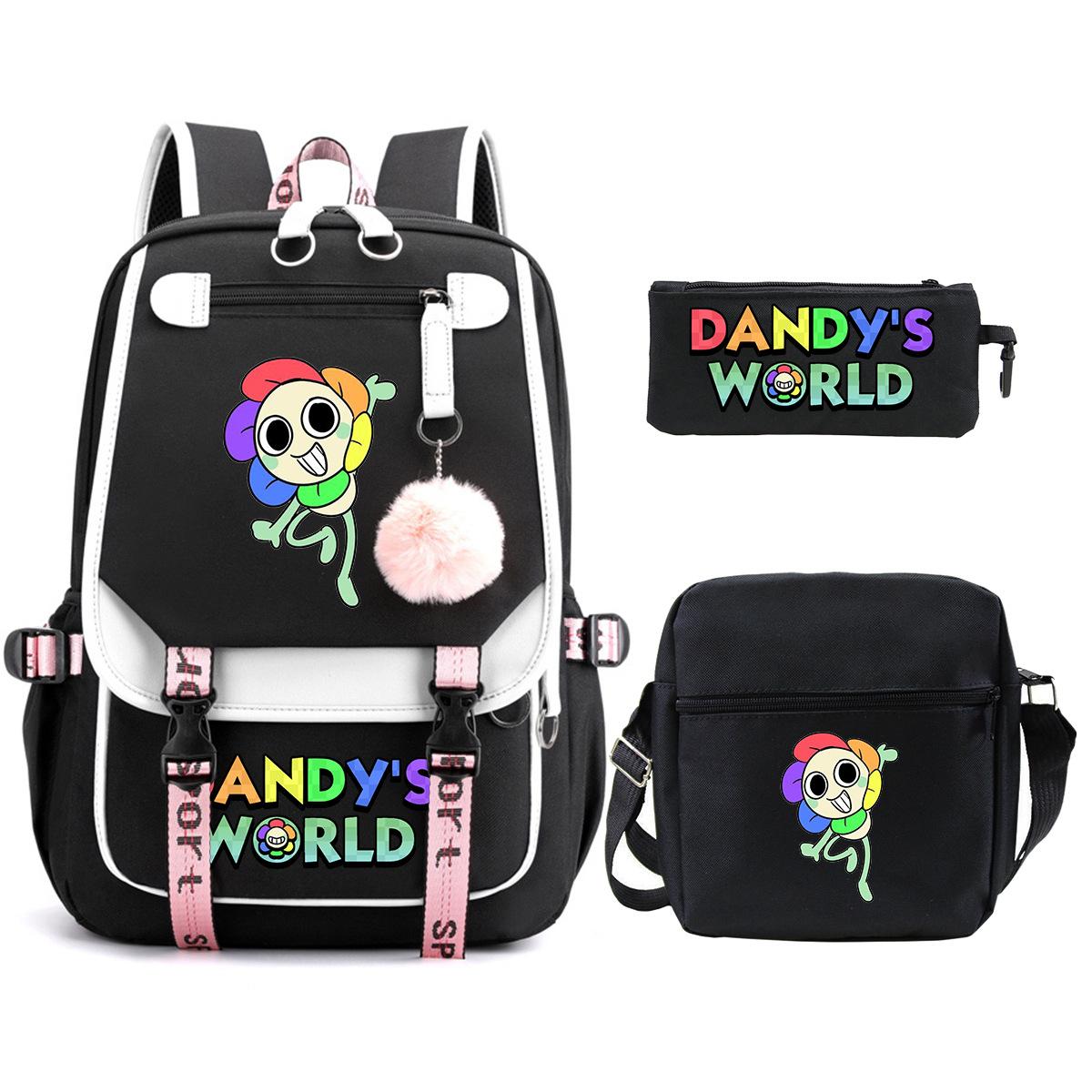 

Мерч гри Dandy s world Рюкзак для початкової та середньої школи, модний дитячий рюкзак, набір із трьох предметів No specification