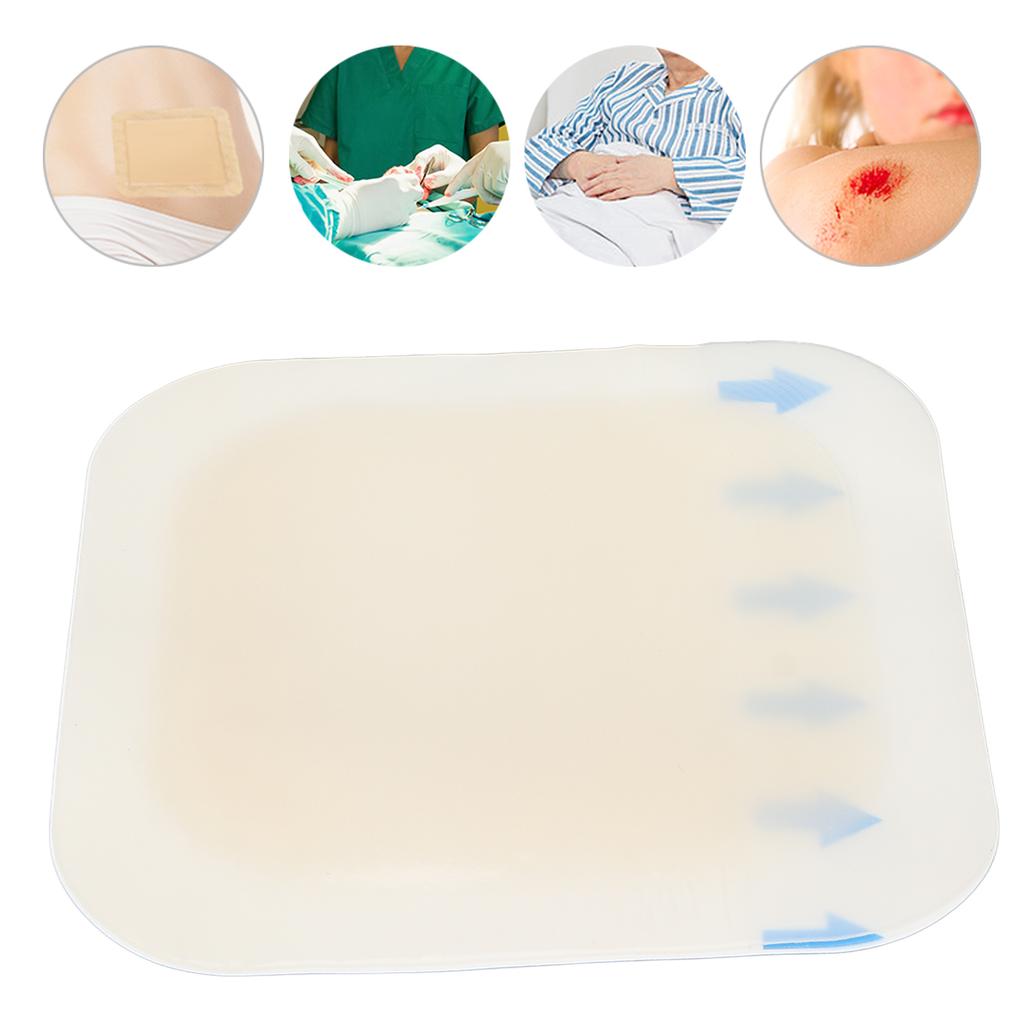 Kreuzbein-Silikonverband. Hochsaugfähiges Silikon-Klebepad mit Rand für die Wundversorgung und schnelle Heilung