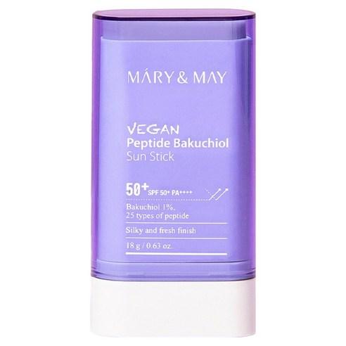 [MARY & MAY] Vegan Peptide Bakuchiol Sun Stick - 18g (SPF50+ PA++++)