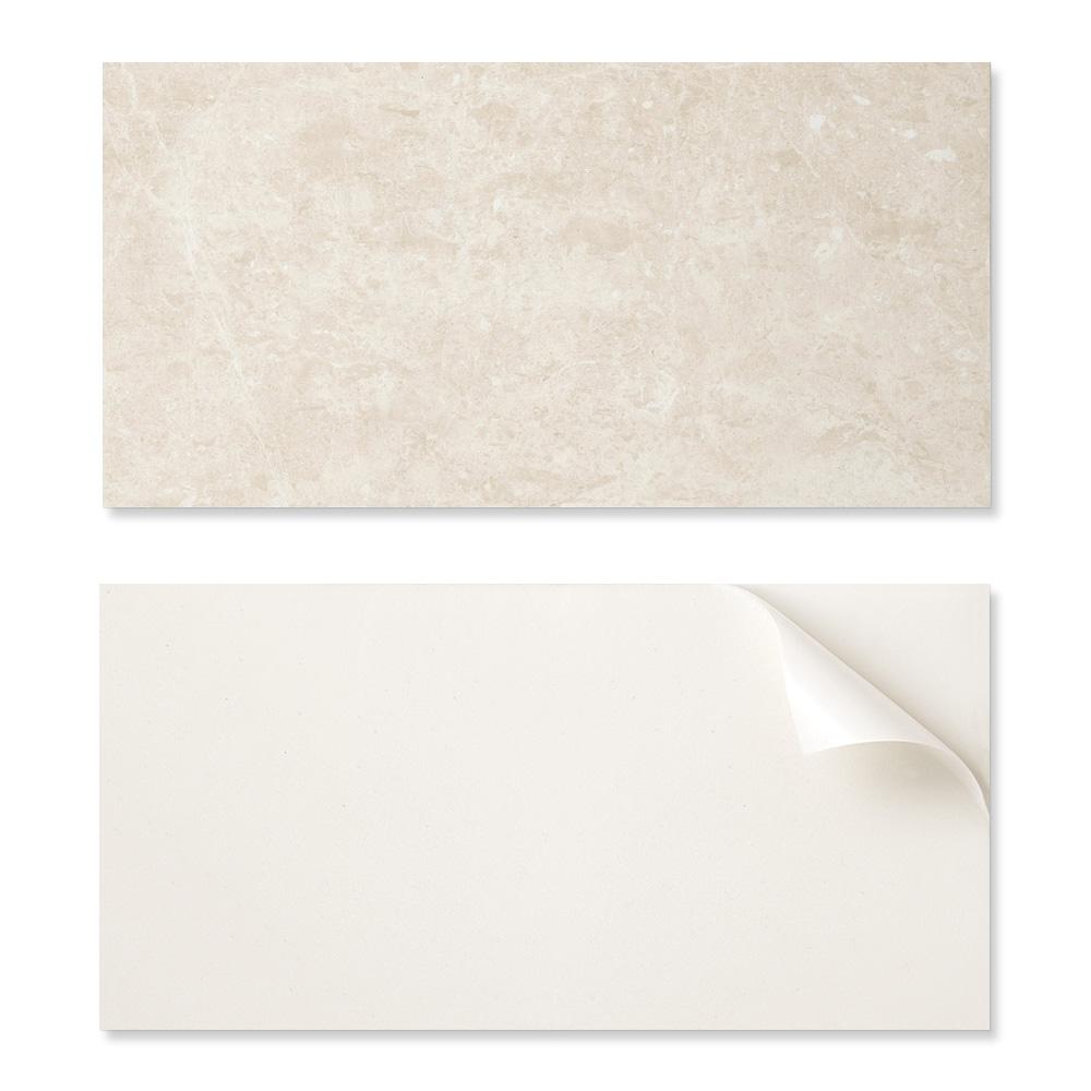 Ready-to-install vinyl panel with decorative print 100x50 cm natural light stone