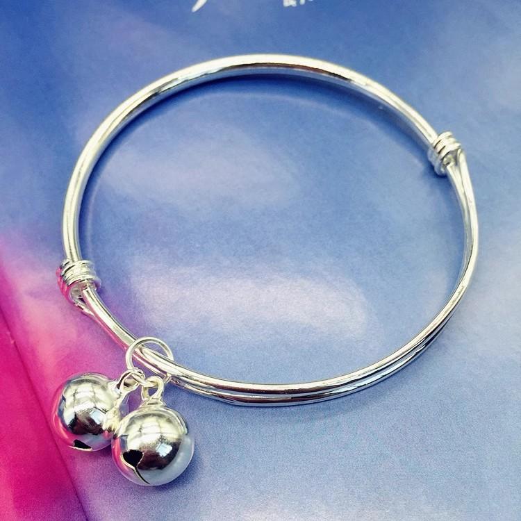 New small fresh bell anklet, silver fashion anklet, girls glossy simple and versatile temperament anklet