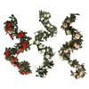Fake Flower Garland Silk Peony Greenery Vine Wall Craft Wreath Leaves for Office Hotel Party Wedding Decor