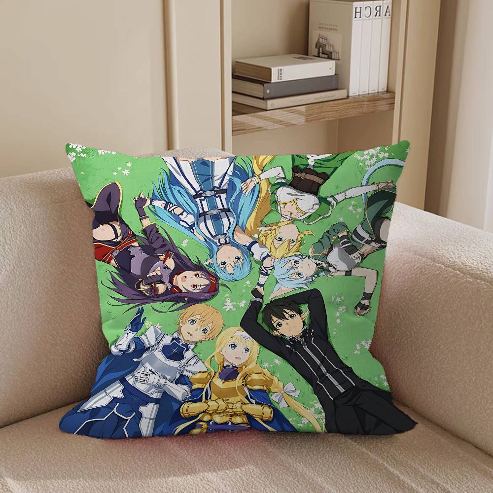 Sword Art O-Online Pillow Cover Sofa Cushion Cover Home Room Decoration Children Gift