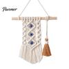 Durable Rope Wall Tapestry Bohemian Tapestry, Blue Evil Eye Braided Knotted Cotton Protective Decoration for Home Nursery Bedroom Living Room