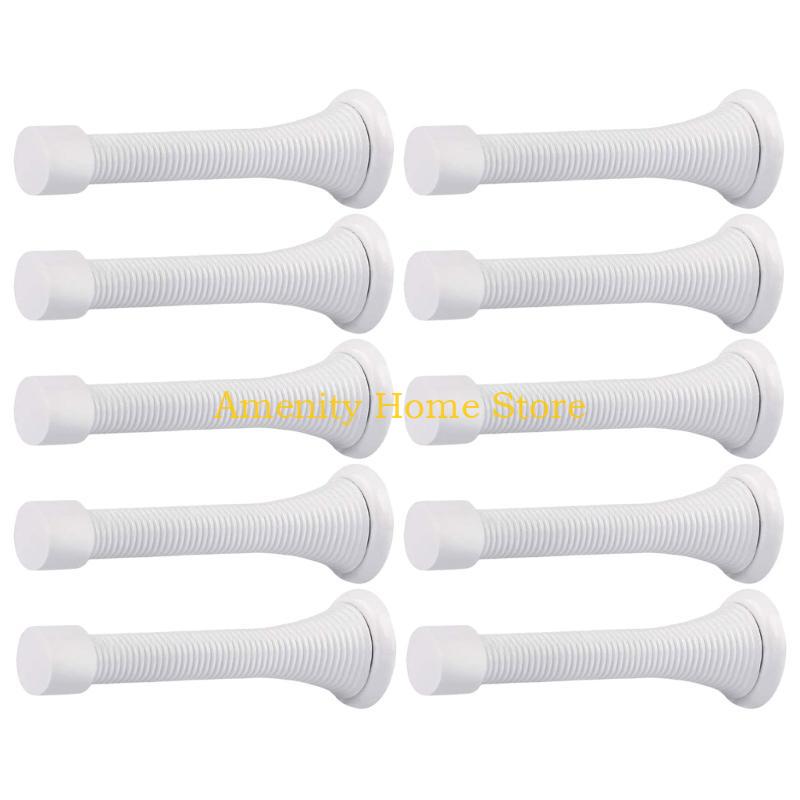 

F26C US Type Spring Door stoppers Steel Rustproof Wall Protector Holders for Household белый